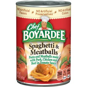 Cheff Boyardee Spaghetti and Meatballs